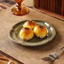 Axyaa Flame-Killed Ceramic Flower Edge Dessert Soup Pasta Fruit Salad Plates