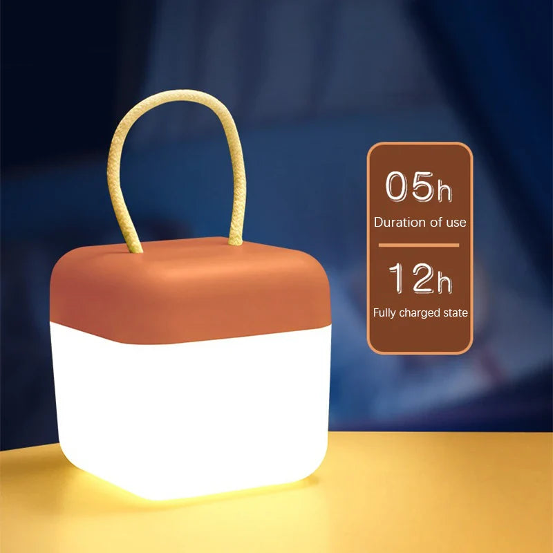 Axya LED Night Light: USB Chargeable, Human Touch Control Lamp for Bedroom Table