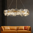 Axyaa Nordic Luxury Glass LED Chandelier for Home Interior Lighting
