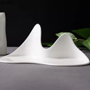 Axya Pure White Irregular Ceramic Dinner Plates - Set of 4