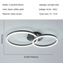 Axyaa LED Circle Chandelier Modern Ring Ceiling Light Acrylic Nordic Luminarias