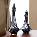 Axyaa Leopard Print Glass Vase with Lid - Home Decor Essential