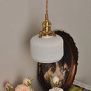 Axyaa Copper Ceramic LED Pull Chain Wall Light Fixture