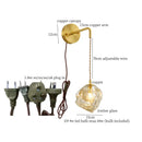 Axyaa Amber Glass LED Wall Lights - Japanese Vintage Wandlamp