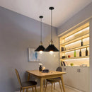 Axyaa Black Iron Small Umbrella Chandelier Set for Modern Industrial Retro Style