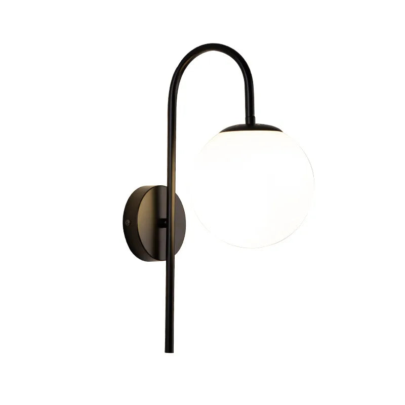 Axyaa Glass Ball LED Wall Lamp for Modern Interior Lighting