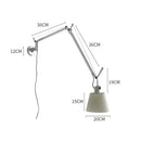 Axyaa Nordic Swing Arm Wall Lamp in Black/White