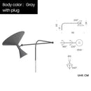 Axyaa Adjustable Industrial Wall Lamp | Creative Nordic Design for Bedroom and Study