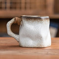 Axyaa Retro Ceramic Coffee Cup Set – 300ml Irregular Shape Drinkware Mug