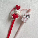Axyaa Silicone Straw Cover Set - Dust Proof Plug Cap & Straw Brush - Heat-resistant Straw Accessory
