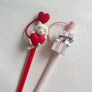 Axyaa Silicone Straw Cover Set with Brush and Plug Cap