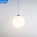 Axyaa White Glass Pendant Lamp Nordic Modern Style for Bedroom, Study, Hotel & Home