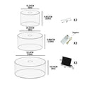 Axyaa Acrylic Cake Stand Set - 3 Pieces, Transparent, 6/8/10 Inch Layers