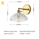 Axyaa Flower Glass Wall Light Fixture E27 Bulb Base for Home Kitchen Bedroom