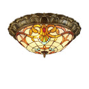 Axyaa Round Glass LED Ceiling Light - European Retro Style for Home Lighting