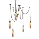 Brass Snowflake Gypsum Pendant Light for Living Room by Axyaa