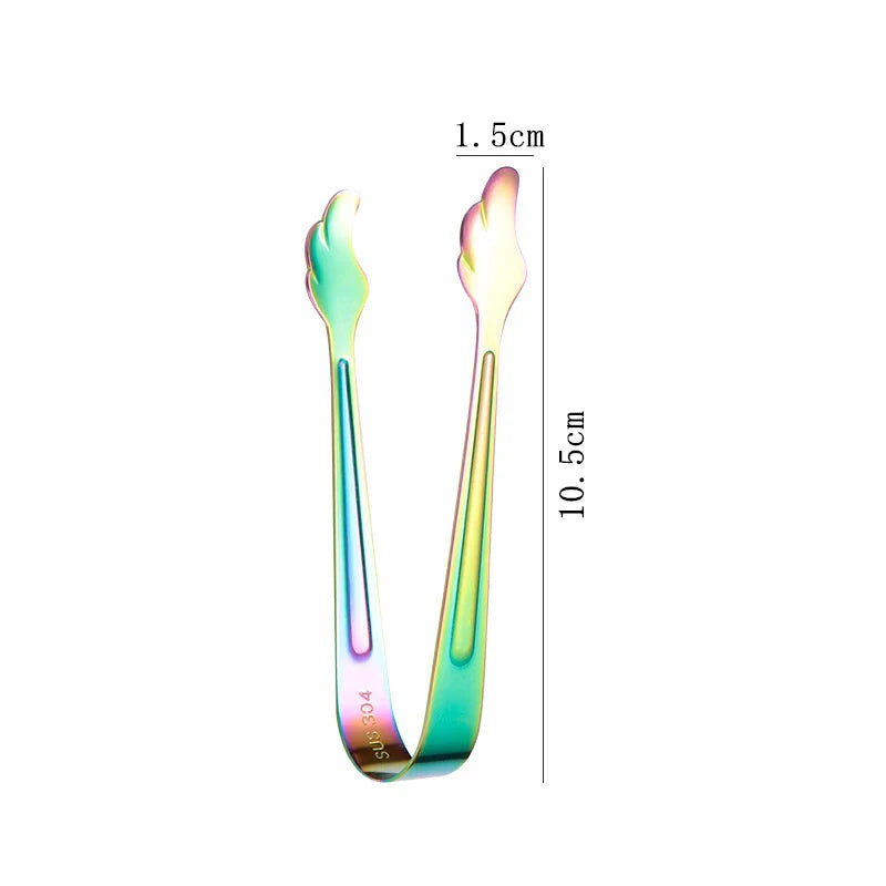 Axyaa Stainless Steel Wing Mini Ice Tongs Kitchen Snack Clip