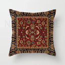 Axyaa Red Plush Moroccan Ethnic Sofa Cushion Cover -  Customizable 40x40 50x50 60x60