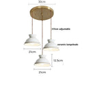 Axyaa Modern Ceramic LED Pendant Light - French Style Hanging Lamp