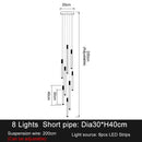 Axyaa Luxury Rotating LED Chandelier for High Ceiling Staircase