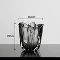 Axyaa Transparent Glass Vase Hydroponic Flower Pots Modern Home Decor