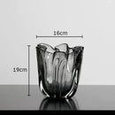 Axyaa Transparent Glass Vase Hydroponic Flower Pots Modern Home Decor
