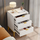 Axyaa Modern 3-Drawer Nightstand, Set of 2 End Tables, 65.5 cm Tall