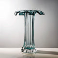 Axyaa Light Luxury Large Flower Arrangement in Light Blue Glass Vase