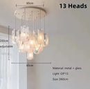 Axyaa Luxury White Glass Pendant Light for Modern Living Spaces