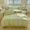 Axyaa Silk Soft Satin Jacquard 4-Piece Bed Sheet Set