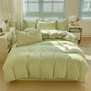 Axyaa Silk Soft Satin Jacquard 4-Piece Bed Sheet Set