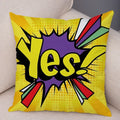 Axyaa Letters Print POP ART Pillowcase - Home Decor Cushion Cover