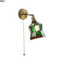 Axyaa Glass LED Wall Sconce Switch Living Room Kitchen Decor Light