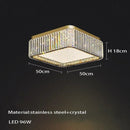 Axyaa Crystal Ceiling Lamp: Elegant Nordic Light Luxury for Home Decor & LED Lighting