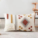 Axyaa Boho Style Ivory Burt Orang Tufted Cushion Cover for Living Room Bedroom