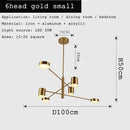 Axyaa Molecular LED Ceiling Chandelier with Adjustable Long Pole for Living Room & Bedroom