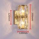 Axyaa Crystal Wall Sconces Lighting Chrome Glass Elegant Modern Lights
