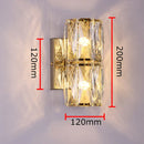 Axyaa Crystal Wall Sconces Chrome Glass Modern Elegant Lighting