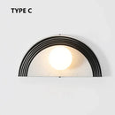 Axyaa Nordic LED Wall Lamp Modern Round Design for Bedroom Home Decor