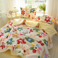 Axyaa Cozy Milk Fleece Three-layer Blanket - Single Double Warm Sofa Office Nap Blanket