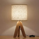 Nordic Country Style Wooden Tripod Fabric Floor Lamp by Axyaa - Warm Home Lighting