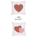 Axyaa Pink Velvet Ins Circle Love Pillowcase Embroidered Valentine's Day Bed Pillow Cover