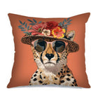 Axyaa Floral Animals Sunglasses Pattern Cushion Cover for Sofa Bedroom Car Home Decor