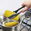 Axyaa Silicone Non-Stick Food Clips: Hollow Drain Oil BBQ Tongs for Home Kitchen Buffet.