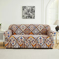 Axyaa Flower Printed Elastic Sofa Cover - Furniture Protector for Living Room