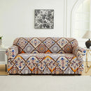 Axyaa Flower Printed Elastic Sofa Cover - Furniture Protector for Living Room
