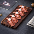 Axyaa Purple Clay Shrimp Plate - Dessert Dim Sum Sushi Serving Molecular Cuisine Tableware