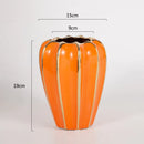 Gold Ceramic Vase with Flowers: Axyaa High-End Home Decor & Living Room Accent