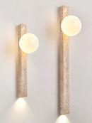 Axyaa Retro Stone Wall Lamp: Japandi Style Sconces for Living Room & Bedroom