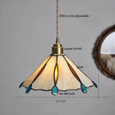 Axyaa Colorful Glass Copper LED Pendant Lights for Kitchen Bedroom Living Room